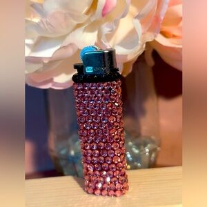 Rhinestone Pink Lighter – Purse-Sized Bling Accessory